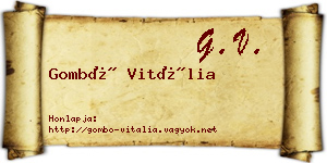 Gombó Vitália névjegykártya